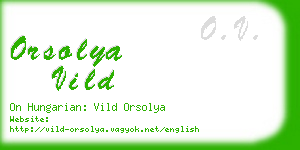 orsolya vild business card